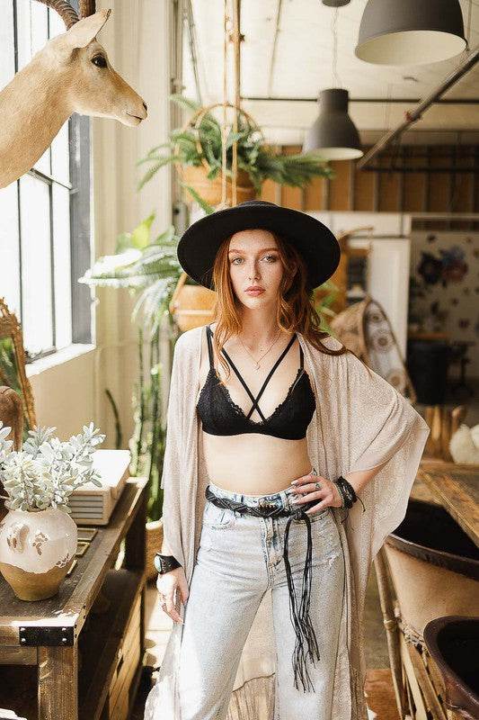 Center Cross Strap Lace Bralette - Shop Style & More | Fresh Looks, Everyday Deals & Free Shipping