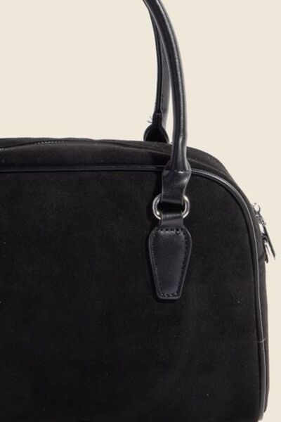 Fame Faux Leather Handle Boxy Handbag Bags