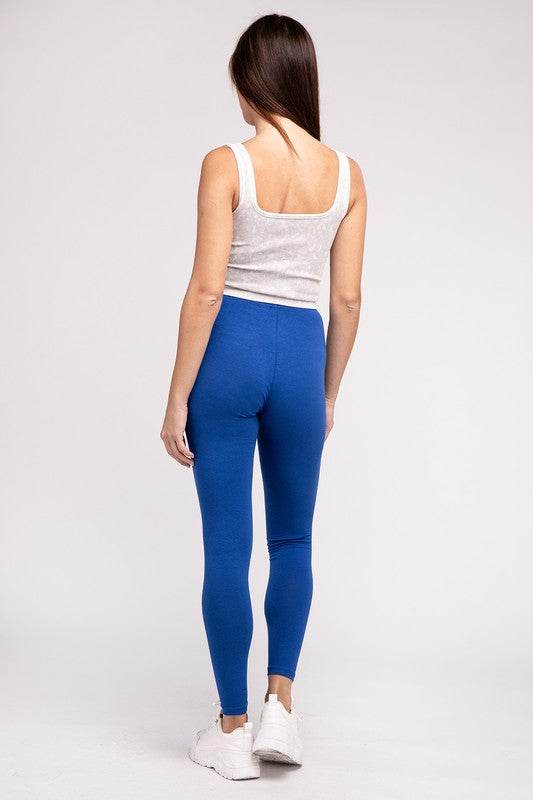 Premium Cotton Full-Length Leggings - Shop Style & More | Fresh Looks, Everyday Deals & Free Shipping