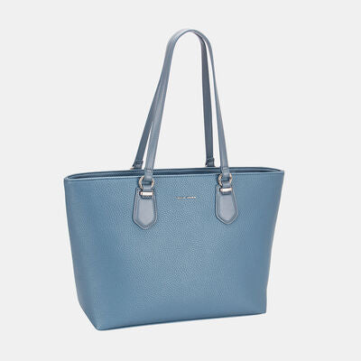 David Jones PU Leather Tote Bag Blue One Size Bags