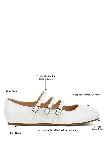 Macarina Triple Strap Mary Jane Ballerinas - Shop Style & More | Fresh Looks, Everyday Deals & Free Shipping