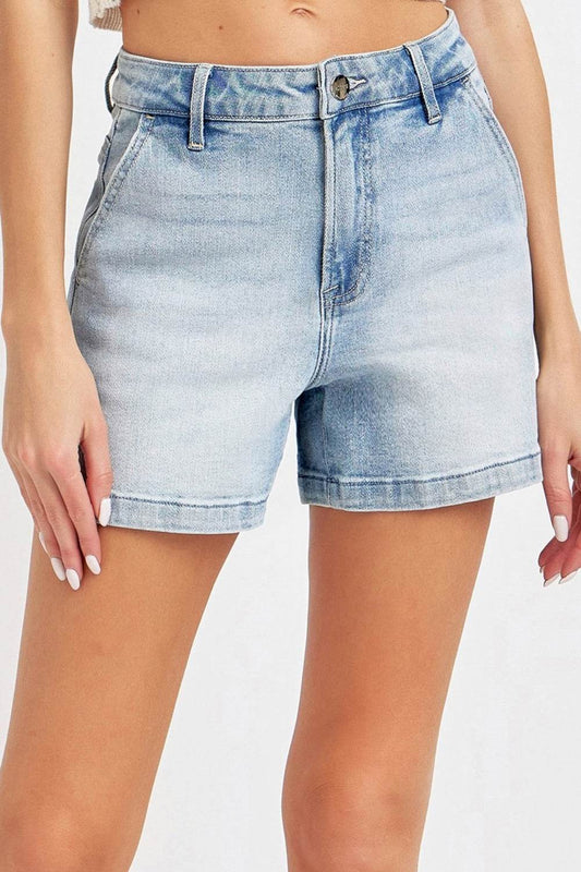 Risen Full Size High Rise Denim Shorts - Shop Style & More | Fresh Looks, Everyday Deals & Free Shipping