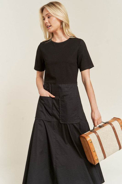 KNIT MIX DRESS - Shop Style & More | Fresh Looks, Everyday Deals & Free Shipping