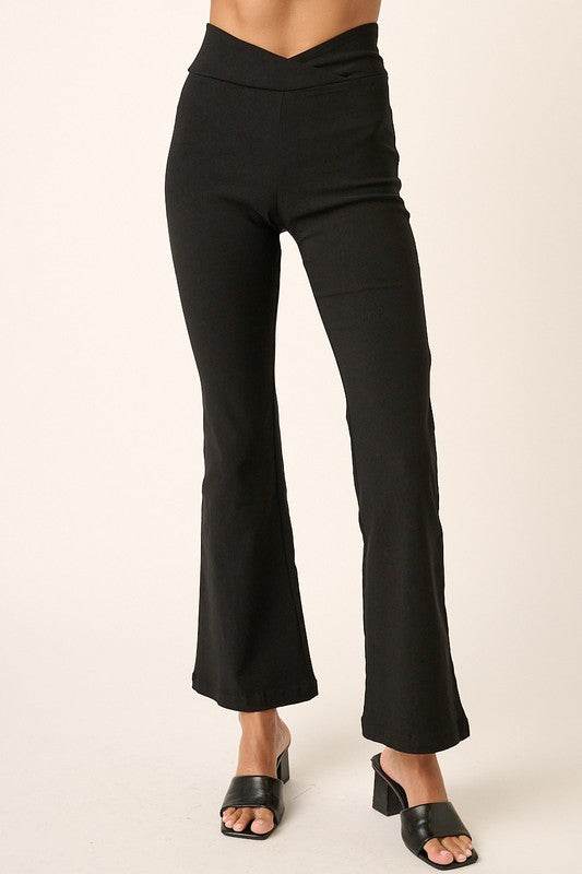 Mittoshop Surplice V Waist Flare Pants - Shop Style & More | Fresh Looks, Everyday Deals & Free Shipping