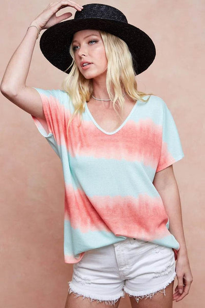 BiBi Tiedye Printed Hacci Knit Top - Shop Style & More | Fresh Looks, Everyday Deals & Free Shipping