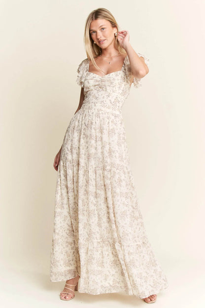 Jade By Jane Full Size Ruffle Sleeve Tiered Maxi Dress Plus Size - Shop Style & More | Fresh Looks, Everyday Deals & Free Shipping