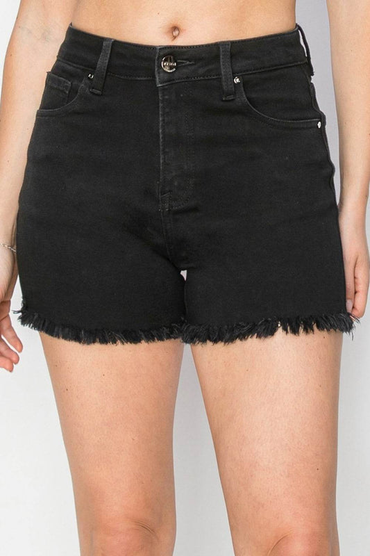 RISEN Full Size High Waist Raw Hem Denim Shorts - Shop Style & More | Fresh Looks, Everyday Deals & Free Shipping
