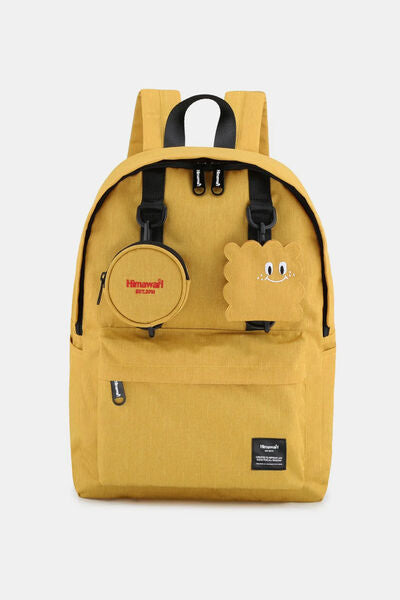 Himawari Waterproof Canvas Backpack Bag with Removable Coin Purse Yellow One Size Bags