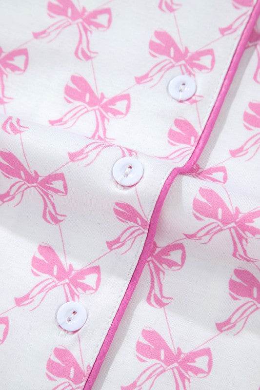 Pink Short Sleeve and Ruffled Shorts Pajama Set - Shop Style & More | Fresh Looks, Everyday Deals & Free Shipping