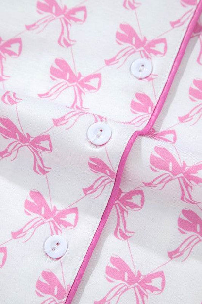 Pink Short Sleeve and Ruffled Shorts Pajama Set - Shop Style & More | Fresh Looks, Everyday Deals & Free Shipping