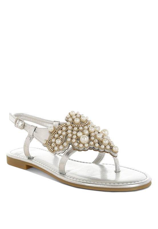 Opazie Metallic Pearl Embellished Flats - Shop Style & More | Fresh Looks, Everyday Deals & Free Shipping