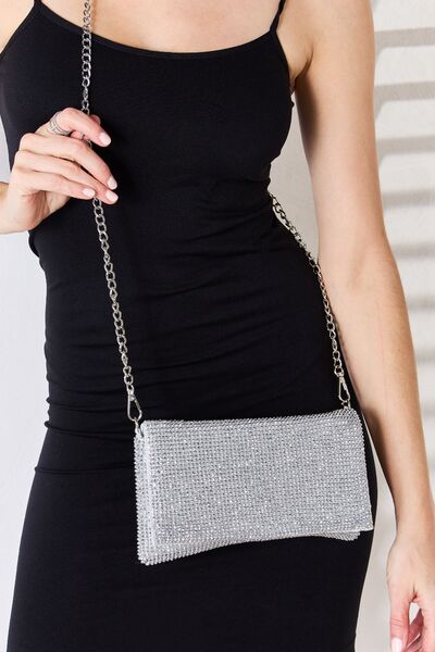 Forever Link Rhinestone Crossbody Bag SILVER One Size Bags