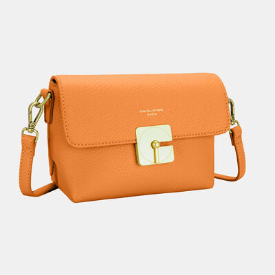 David Jones PU Leather Crossbody Bag Orange One Size Bags