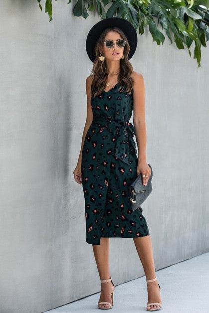 Sleeveless Print Split Thigh Belted Cami Dress - Shop Style & More | Fresh Looks, Everyday Deals & Free Shipping
