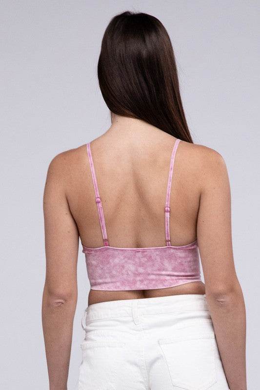 Washed Ribbed Bra Padded Tank Top - Shop Style & More | Fresh Looks, Everyday Deals & Free Shipping