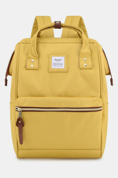 Himawari Waterproof Canvas Backpack Bag with Side Pockets Yellow One Size Bags