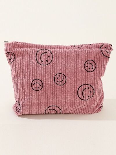 Zenana Corduroy Smile Clutch Bag Dusty Pink One Size Bags