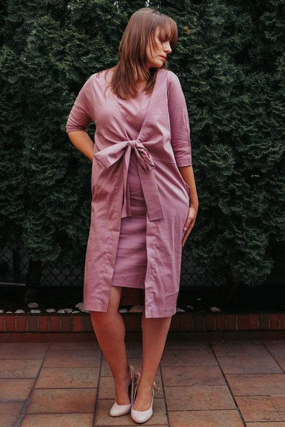 Dress jacket 3/4 sleeve ties in front with pockets - Shop Style & More | Fresh Looks, Everyday Deals & Free Shipping