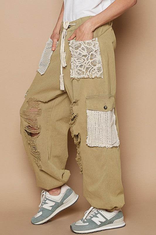 POL Crochet Patch Distressed Washed Jeans - Shop Style & More | Fresh Looks, Everyday Deals & Free Shipping