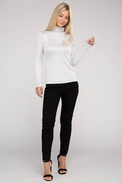 Ribbed Turtle Neck Long Sleeve Top - Shop Style & More | Fresh Looks, Everyday Deals & Free Shipping