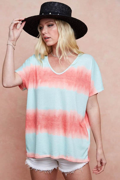 BiBi Tiedye Printed Hacci Knit Top - Shop Style & More | Fresh Looks, Everyday Deals & Free Shipping