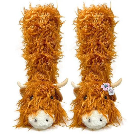 Highland Cattel - Kids' Plush Animal Slipper Socks - Shop Style & More | Fresh Looks, Everyday Deals & Free Shipping