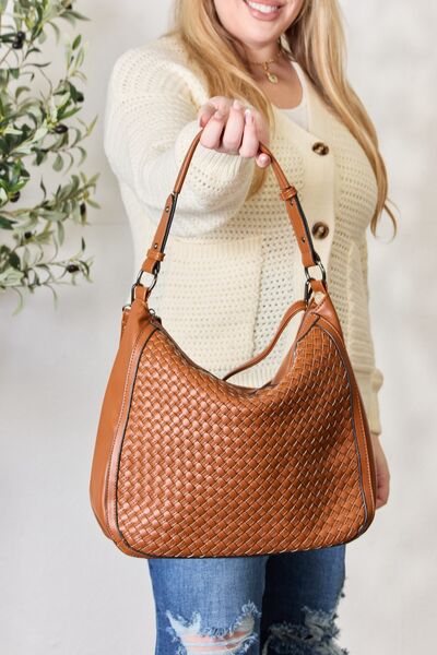 SHOMICO Weaved Vegan Leather Handbag Bags