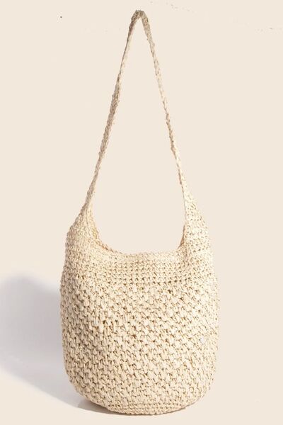 Fame Intricate Braided Hobo Shoulder Bag Pastel Yellow One Size Bags