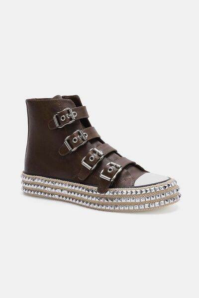 Beast Fashion Multi-Buckle Straps Studded Platform Sneakers - Shop Style & More | Fresh Looks, Everyday Deals & Free Shipping