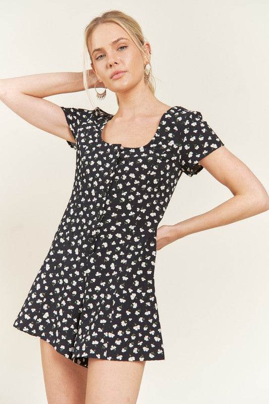 FLORAL BUTTON DOWN ROMPER - Shop Style & More | Fresh Looks, Everyday Deals & Free Shipping