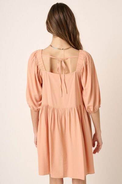 Mittoshop Pintuck Detail Tie Back Mini Dress - Shop Style & More | Fresh Looks, Everyday Deals & Free Shipping
