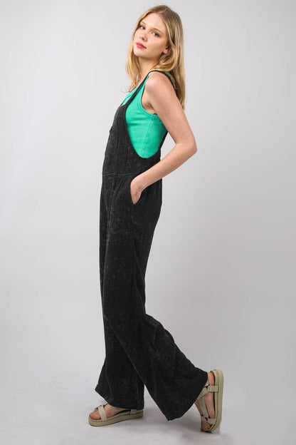 VERY J Texture Washed Wide Leg Overalls - Shop Style & More | Fresh Looks, Everyday Deals & Free Shipping