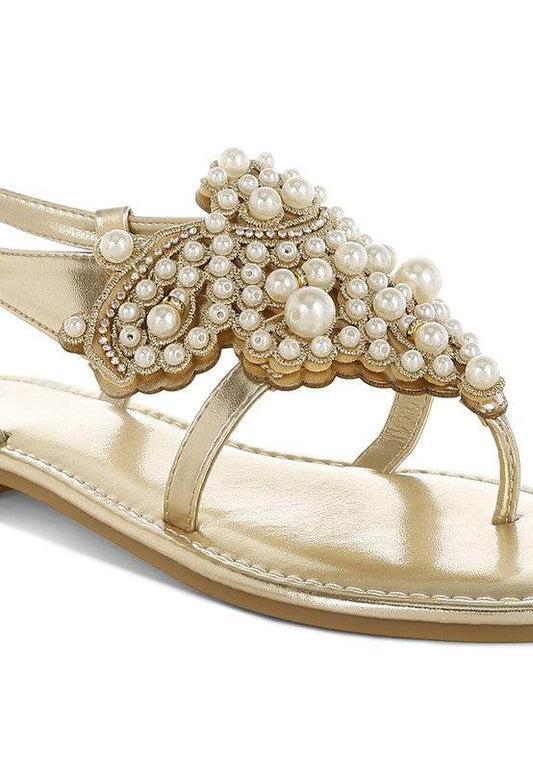 Opazie Metallic Pearl Embellished Flats - Shop Style & More | Fresh Looks, Everyday Deals & Free Shipping