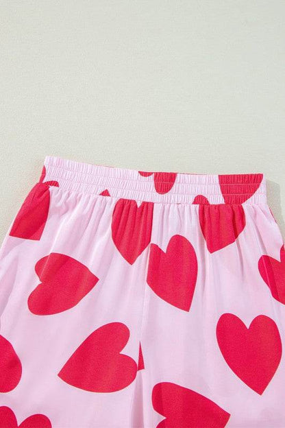 Heart Valentines Short Sleeve Pants Pajamas Set - Shop Style & More | Fresh Looks, Everyday Deals & Free Shipping