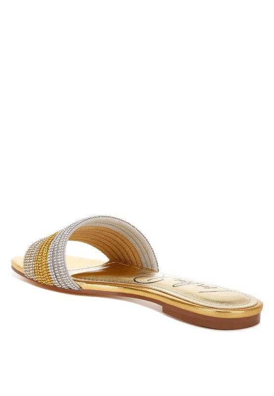 Chrisy Rhinestone Strap Slip On Flats - Shop Style & More | Fresh Looks, Everyday Deals & Free Shipping