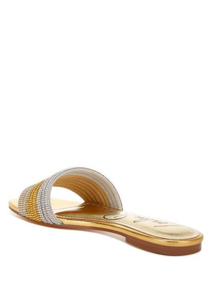 Chrisy Rhinestone Strap Slip On Flats - Shop Style & More | Fresh Looks, Everyday Deals & Free Shipping