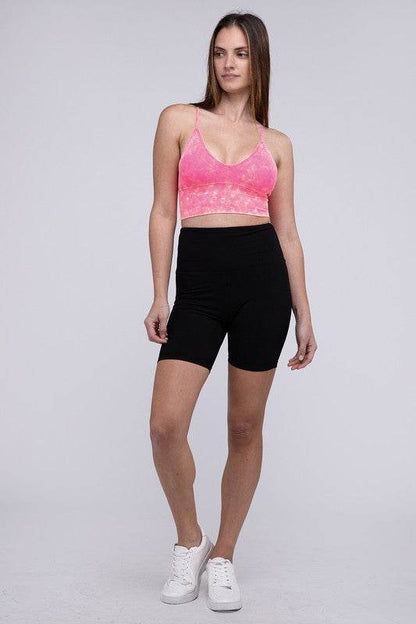 Washed Ribbed Bra Padded Tank Top - Shop Style & More | Fresh Looks, Everyday Deals & Free Shipping