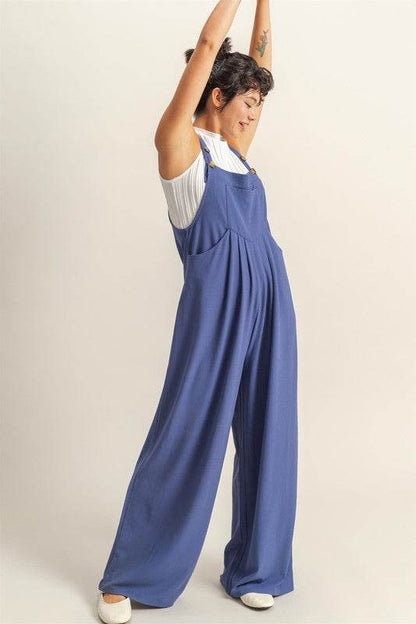 HYFVE Pleated Detail Front Pocket Wide Strap Overalls - Shop Style & More | Fresh Looks, Everyday Deals & Free Shipping