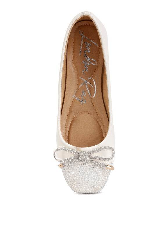 Aine Rhinestones Embellished Toe Cap Ballerinas - Shop Style & More | Fresh Looks, Everyday Deals & Free Shipping