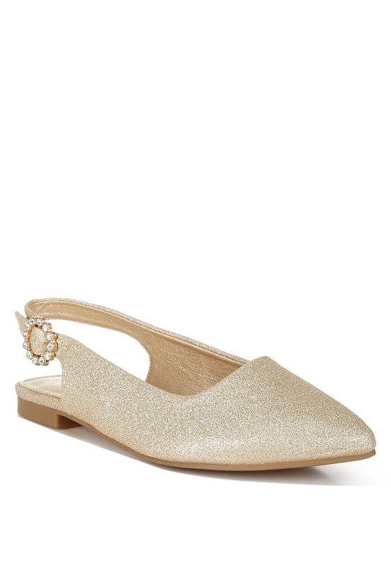 Giora Glitter Slingback Flat Sandals - Shop Style & More | Fresh Looks, Everyday Deals & Free Shipping