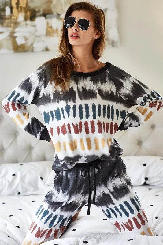 BiBi Tie Dye Print French Terry Top - Shop Style & More | Fresh Looks, Everyday Deals & Free Shipping