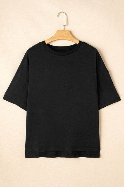 Ayra Loose Half Sleeve Hi Low Hem Top - Shop Style & More | Fresh Looks, Everyday Deals & Free Shipping