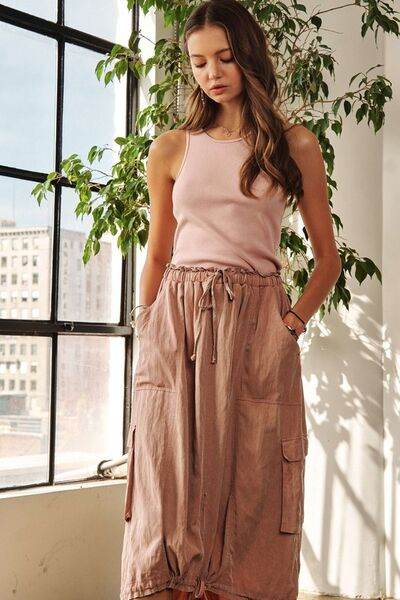 ADORA Drawstring Sleeveless Washed Dress - Shop Style & More | Fresh Looks, Everyday Deals & Free Shipping