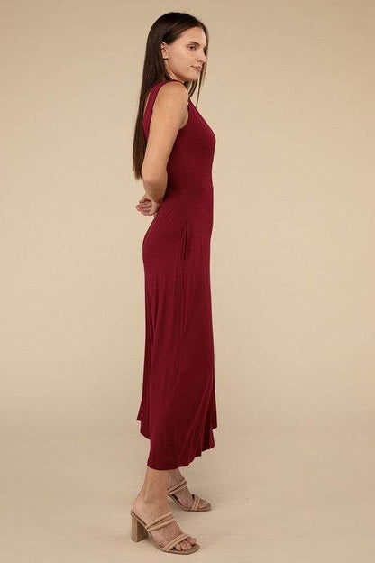Surplice Neckline Sleeveless Jumpsuit - Shop Style & More | Fresh Looks, Everyday Deals & Free Shipping