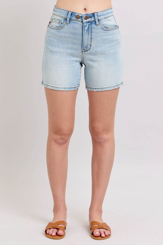 Judy Blue Full Size 2 Button Denim Shorts with Pockets Plus Size - Shop Style & More | Fresh Looks, Everyday Deals & Free Shipping