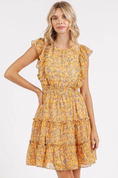 Mittoshop Ditsy Floral Print Ruffle Chiffon Mini Dress - Shop Style & More | Fresh Looks, Everyday Deals & Free Shipping