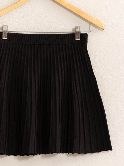 HYFVE High Waist Knit Pleated Flare Mini Skirt - Shop Style & More | Fresh Looks, Everyday Deals & Free Shipping