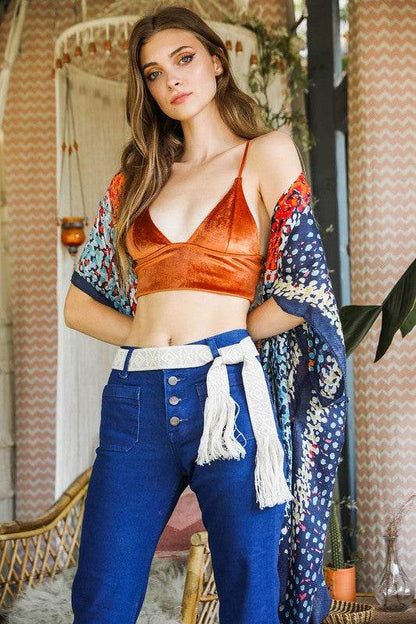 Velvet Longline Bralette - Shop Style & More | Fresh Looks, Everyday Deals & Free Shipping