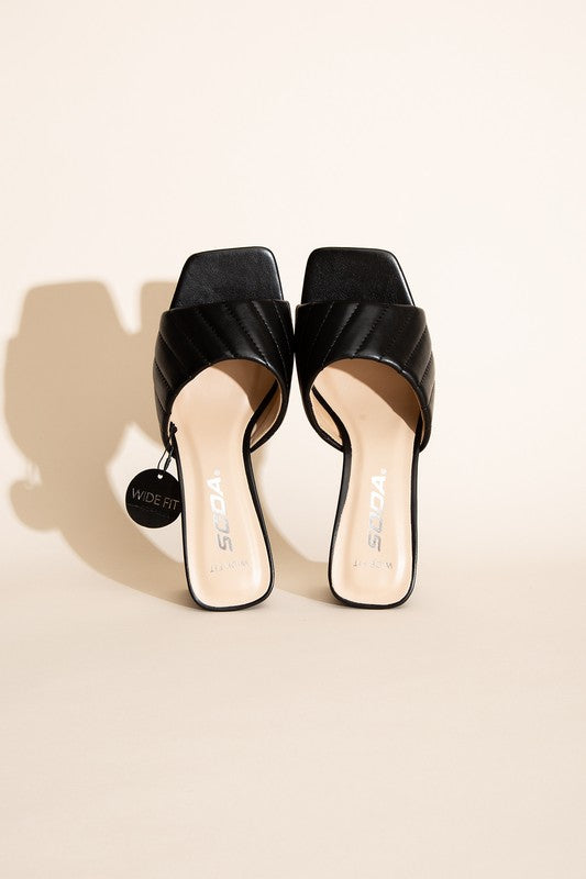 W-NINA Slide Mule Heels Heels