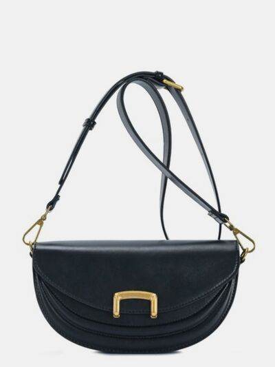 Fame Buckle Closure Crescent Faux Leather Crossbody Bag - Shop Style & More | Fresh Looks, Everyday Deals & Free Shipping